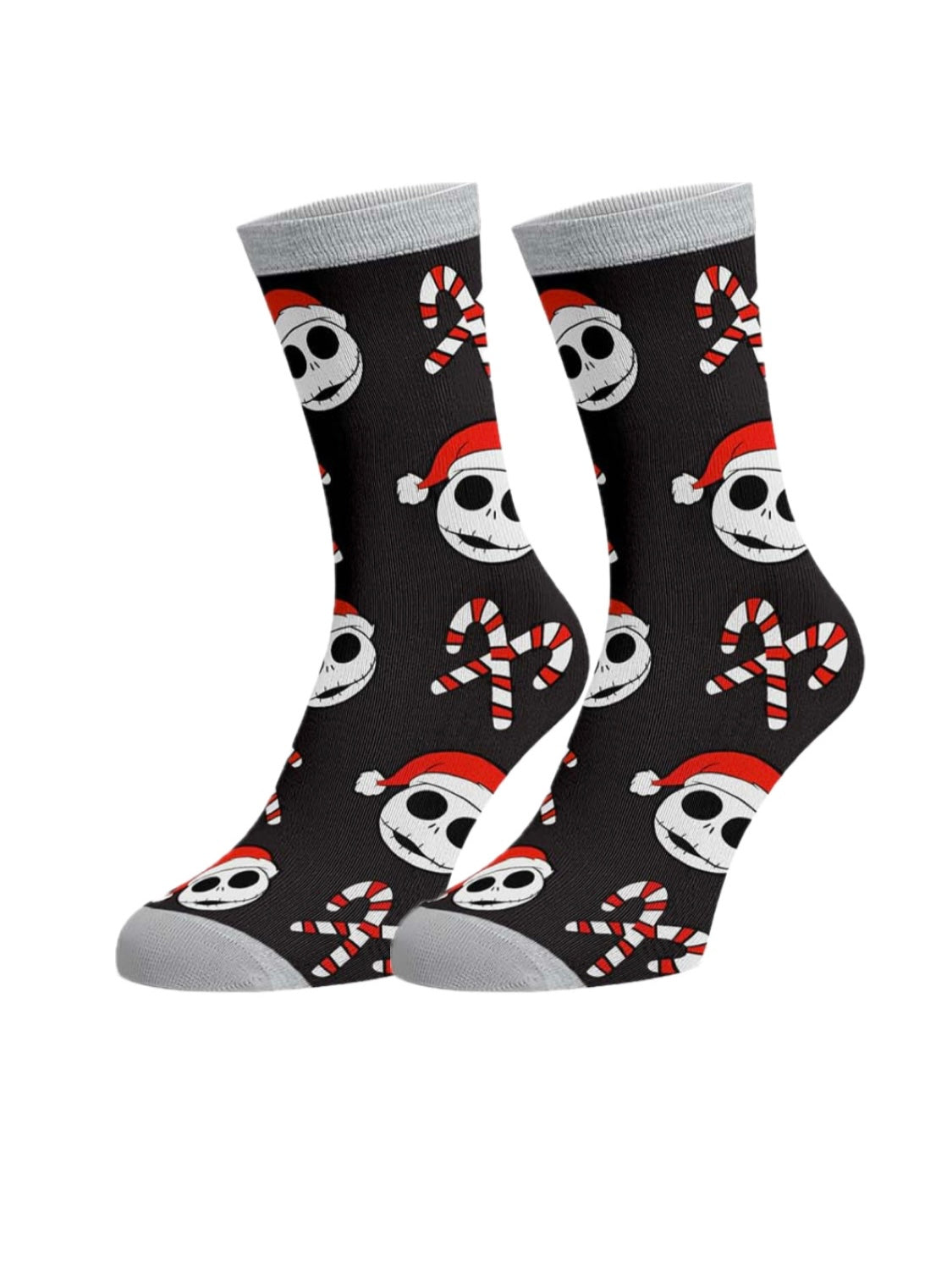 Calzini socks Jack Skeletron versione natalizia, viso Nightmare before christmas movie film unisex cartoon