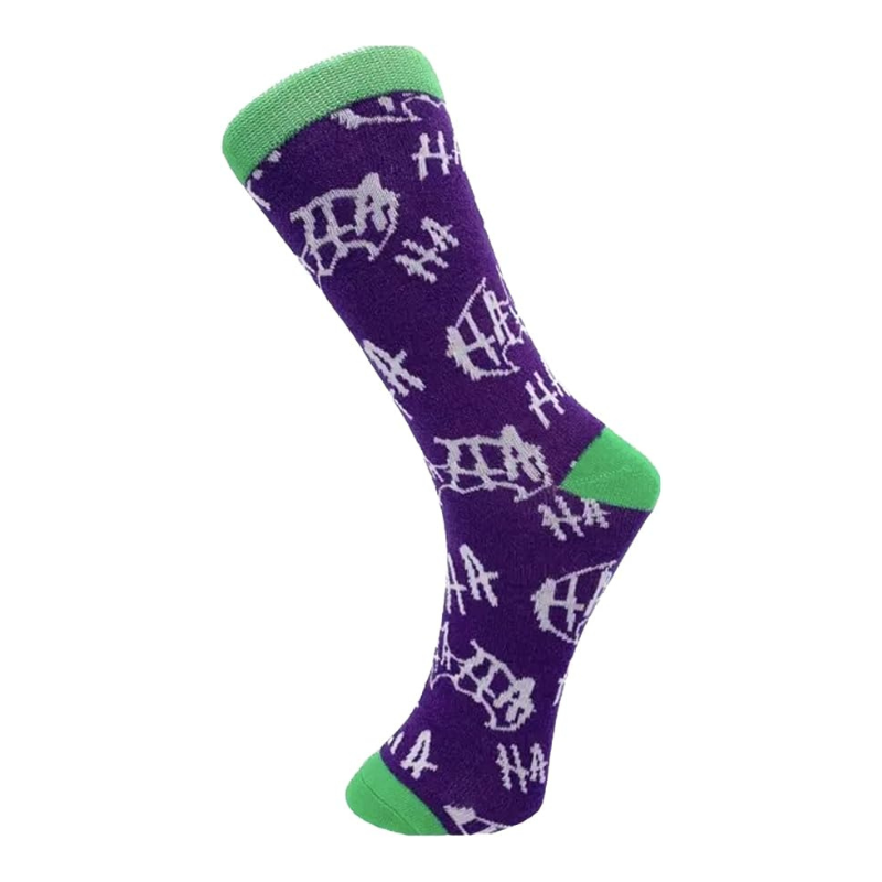 Socks of the character "The Joker" cartoon and film, unisex