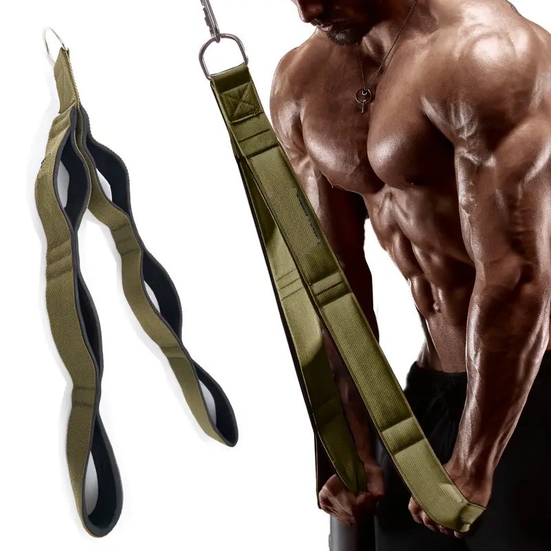 Corda per Attrezzi da Palestra Bodybuilding, Imbottita per tricipiti, Maggiore Presa, per dorsali, con Tre misurazioni, Vari Colori