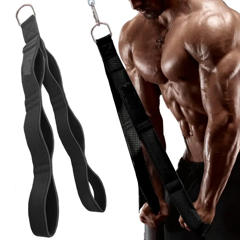 Corda per Attrezzi da Palestra Bodybuilding, Imbottita per tricipiti, Maggiore Presa, per dorsali, con Tre misurazioni, Vari Colori