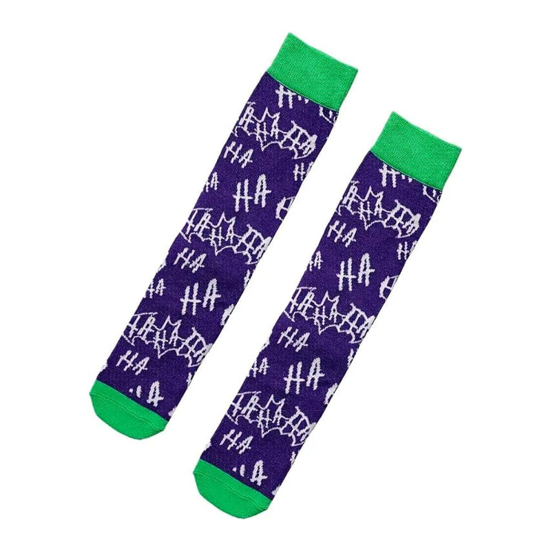 Socks of the character "The Joker" cartoon and film, unisex