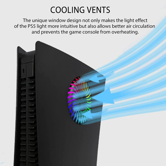 Skin placca PS5 Disc Playstation 5 compatibile, per raffreddamento, Nero