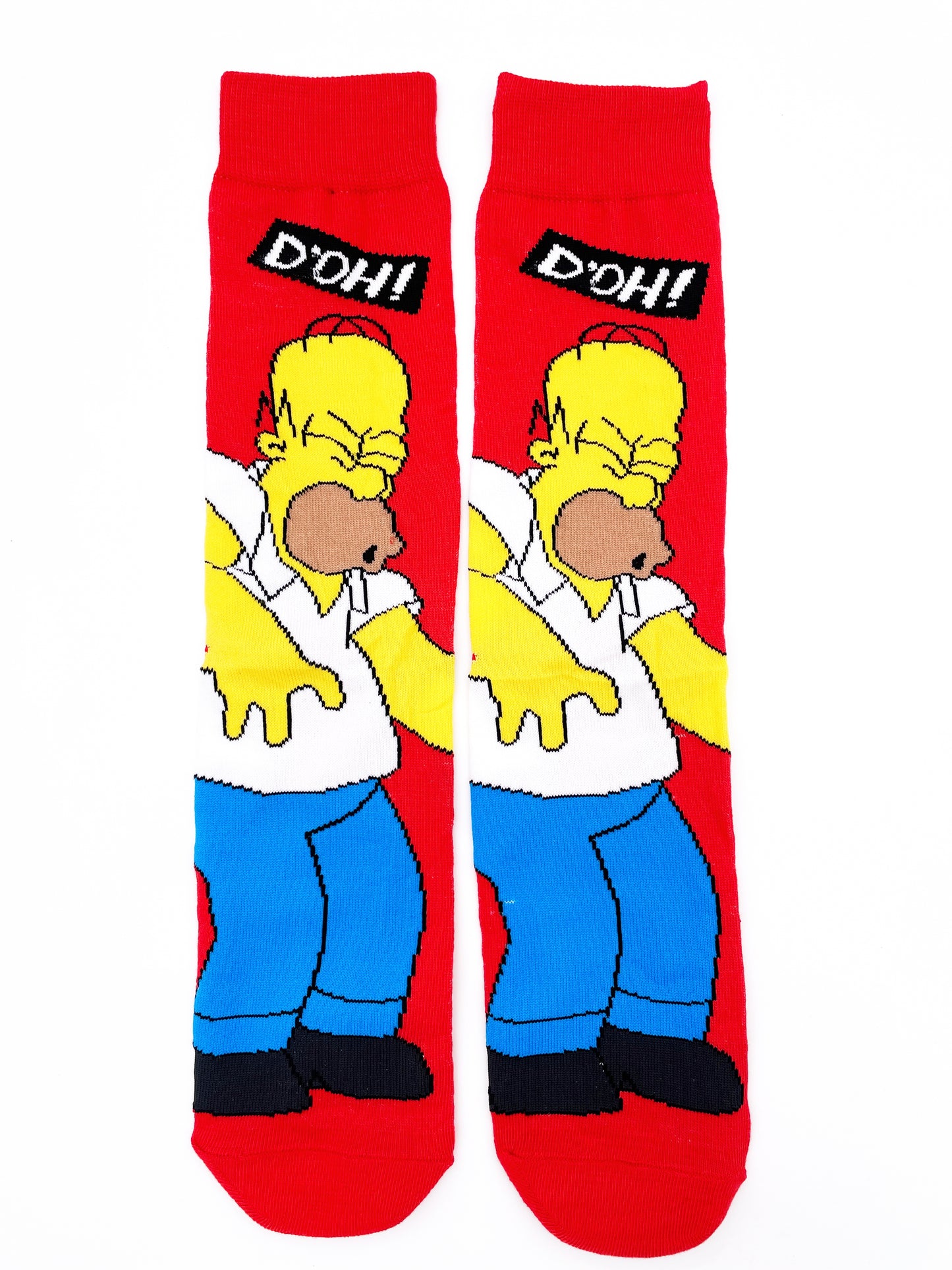 Calzini socks Homer Simpson "D'OH", colore rosso, I Simpson cartone animato movie film unisex
