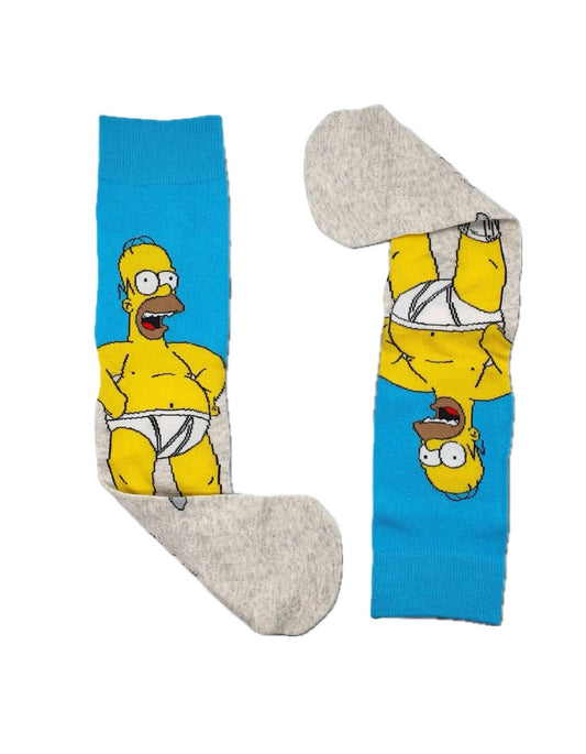 Calzini Homer Simpson in mutande, libero, I Simpson cartone animato movie film unisex