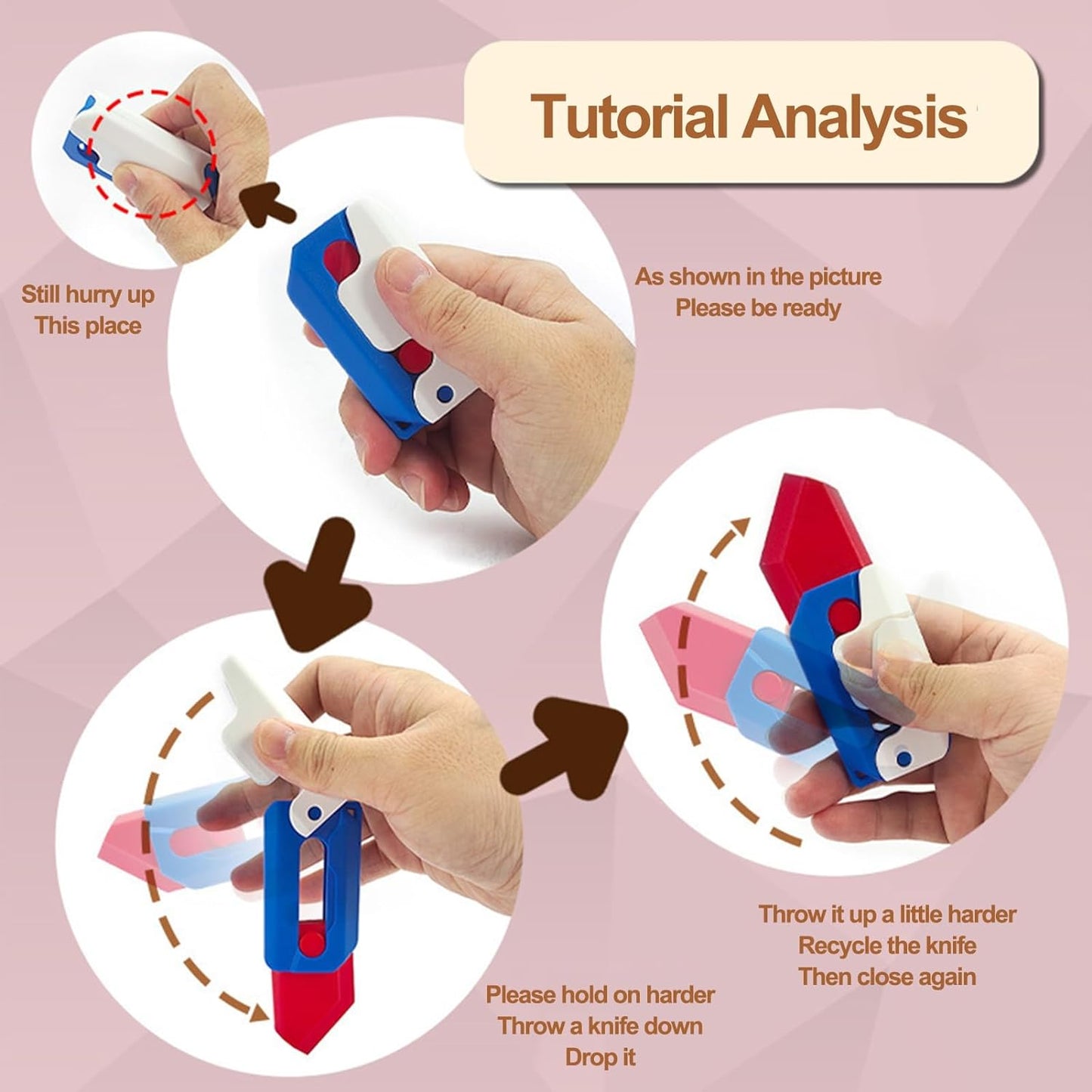 Coltellino Fidget Toys Antistress, Scegli Il Colore