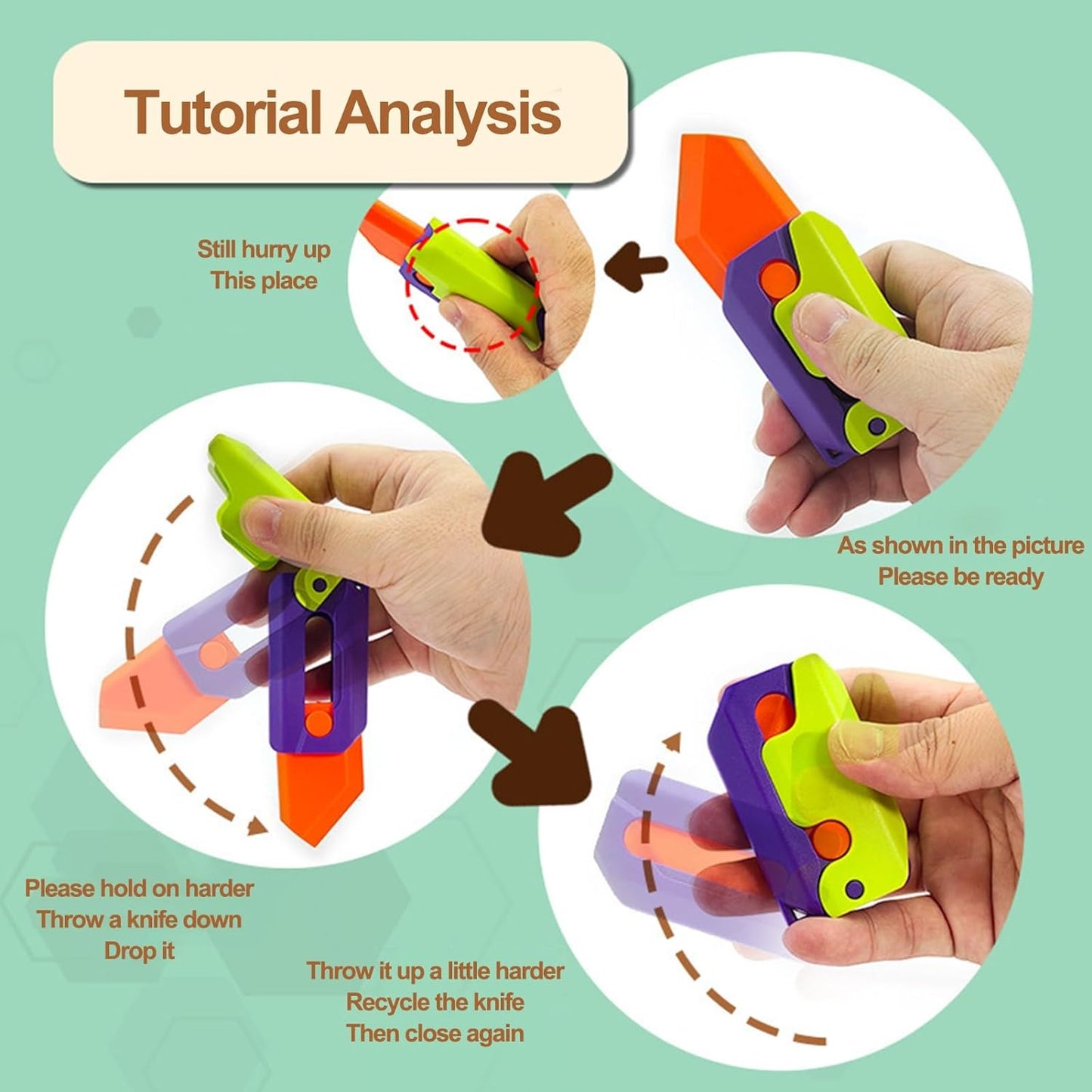 Coltellino Fidget Toys Antistress, Scegli Il Colore