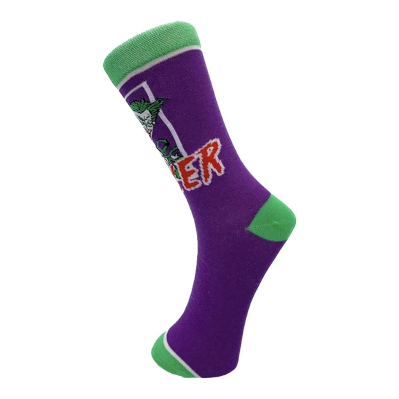 Socks of the character "The Joker" cartoon and film, unisex