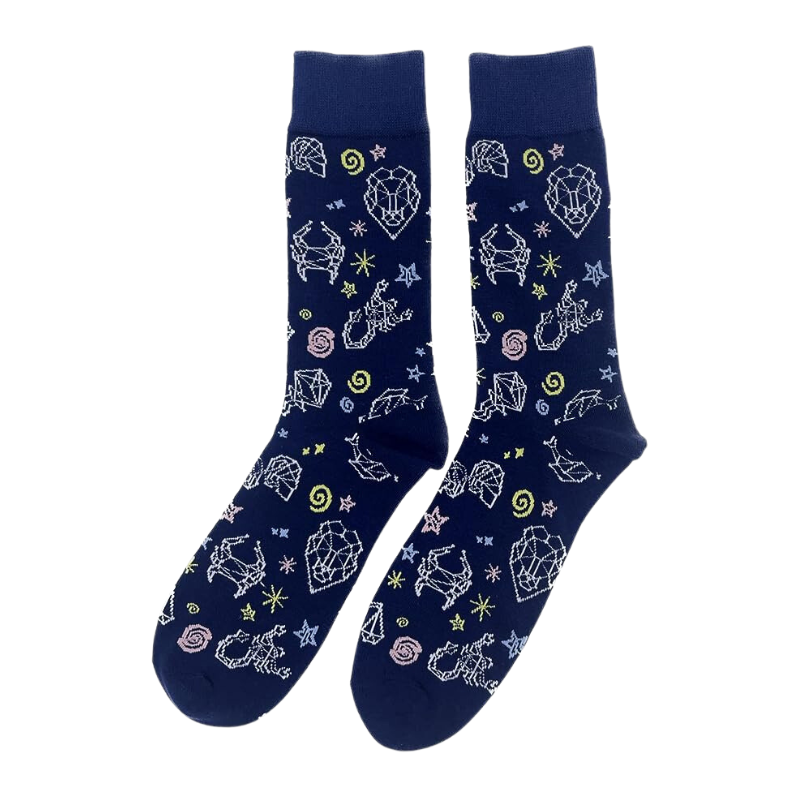 Socks dedicated to Space, with astronaut and the universe
