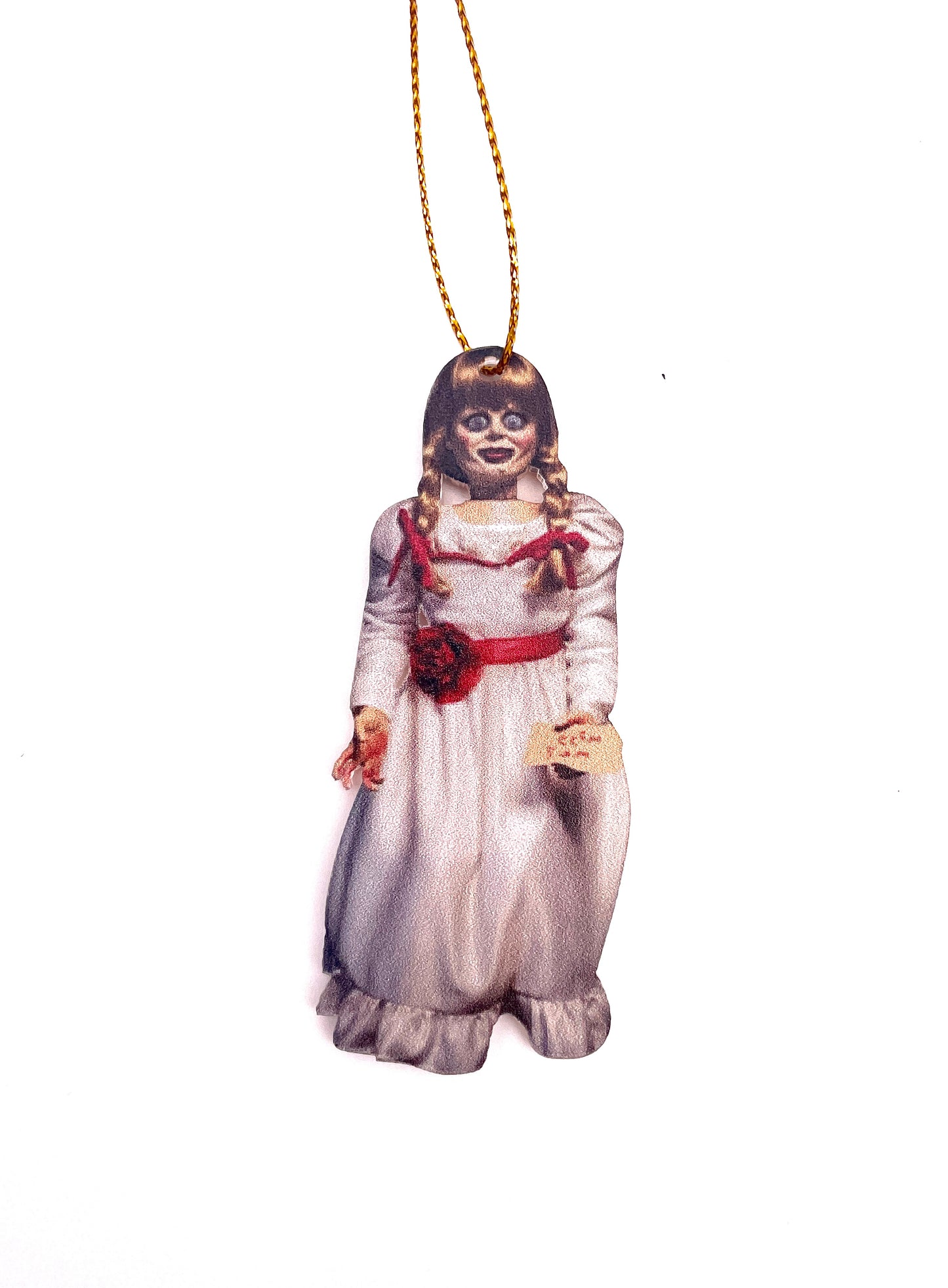 Addobbi natalizi dei film horror, It, Saw, Annabelle, con vari personaggi, piastre in 2d, con laccetto incluso