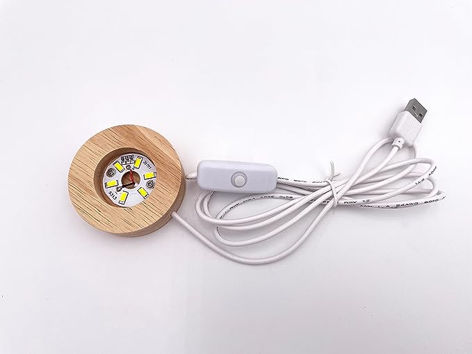 Lampada Galassia 3D sfera di cristallo grande, con base e luce a led USB, confezione regalo inclusa