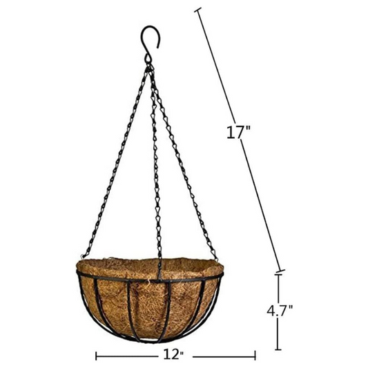 Hanging planter to hang, in coconut and iron, decorative