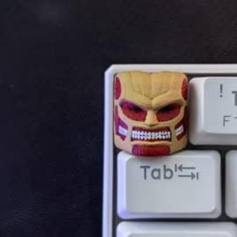 Attack of the Giants Keycap, Colossal Giant, Handcrafted in Resin Attack of the Giants for MX Mechanical Keyboard, Custom Keyboard keycaps
