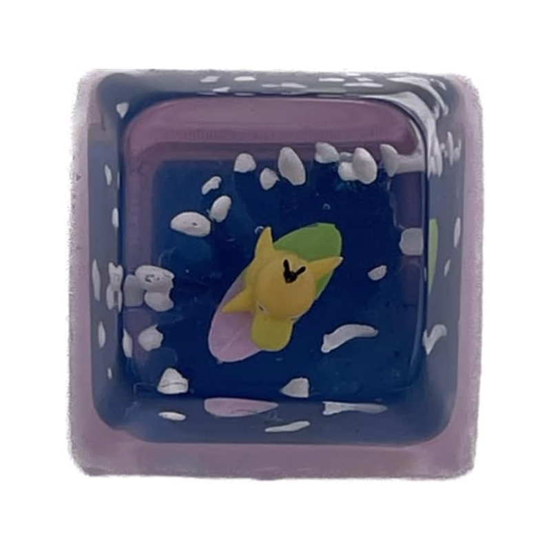 Pokemon Psyduck key, handcrafted resin surf for MX mechanical keyboard, custom keyboard keycaps