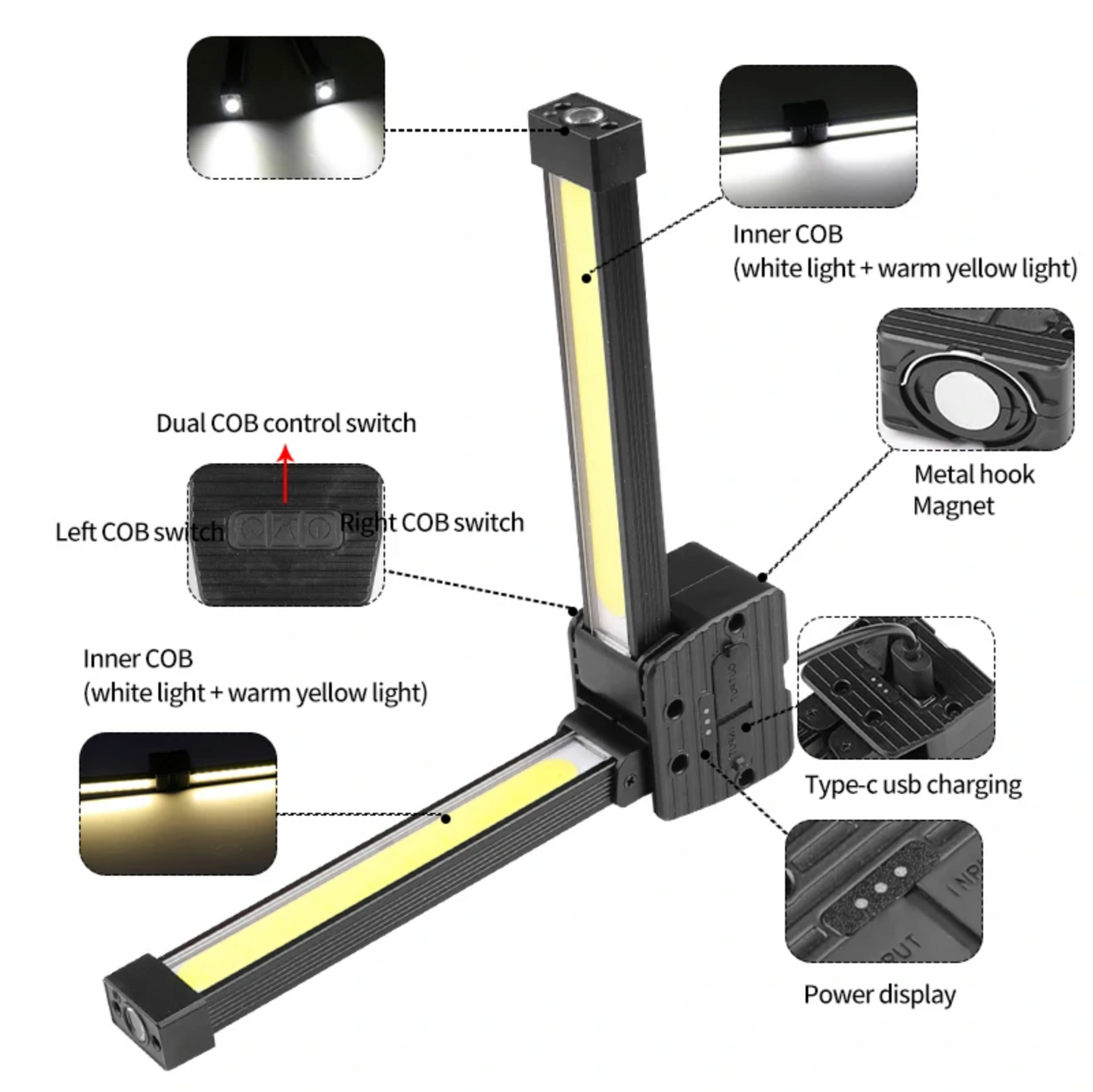 Gym Lamp Posing, lampada led portatile per posare, palestra, casa, utile per il campeggio