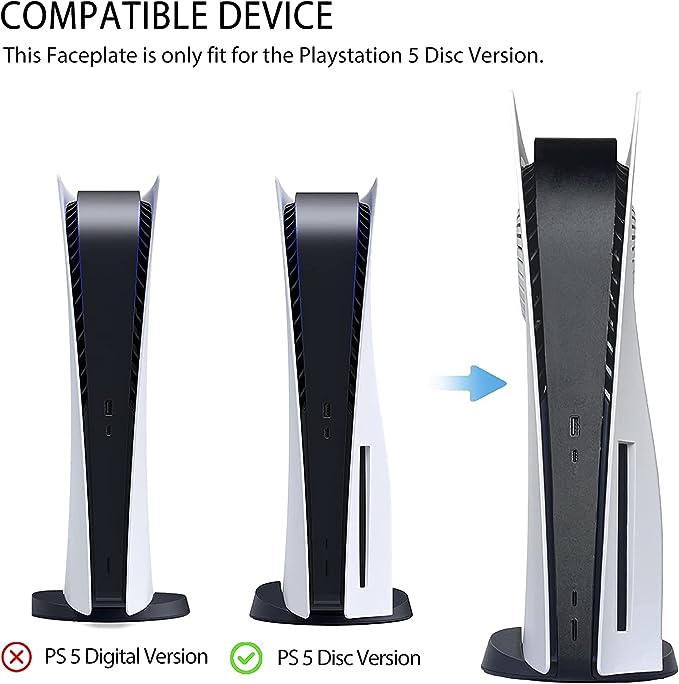 Skin placca PS5 Disc PlayStation 5 compatibile, per raffreddamento, Bianco