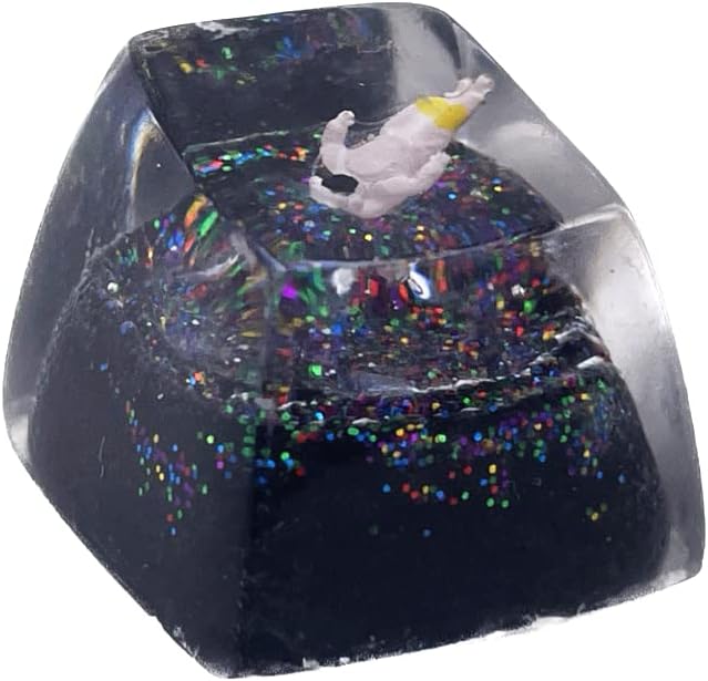 Astronaut Space Handcrafted Resin Key for MX Mechanical Keyboard, Custom Keyboard keycaps