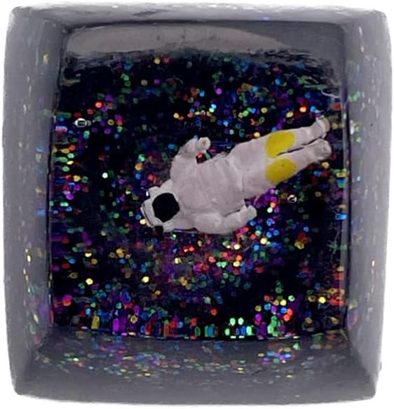 Astronaut Space Handcrafted Resin Key for MX Mechanical Keyboard, Custom Keyboard keycaps