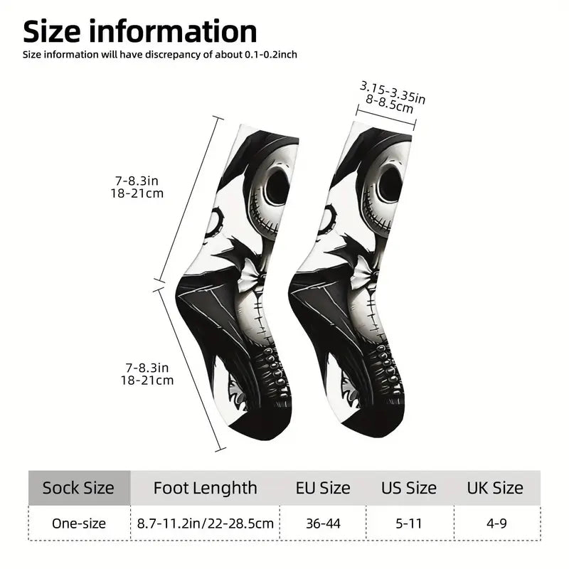 Calzini Jack Skeletron vestito da babbo natale Nightmare before christmas movie film unisex cartoon