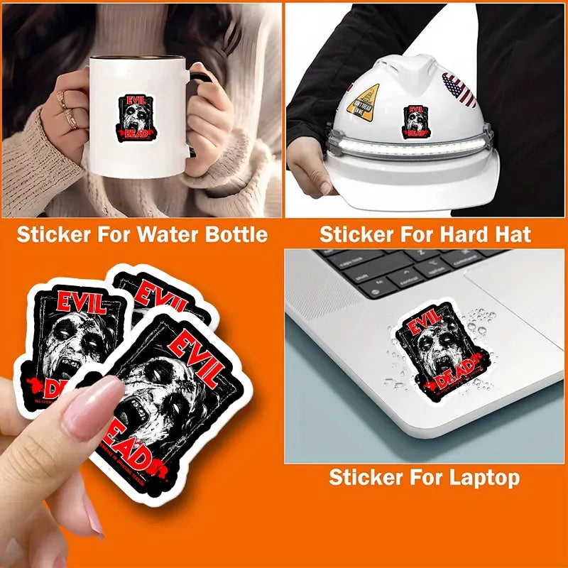 Adesivo sticker Evil Dead La casa, horror film Sam Raimi cult movie per auto, cover cellulare