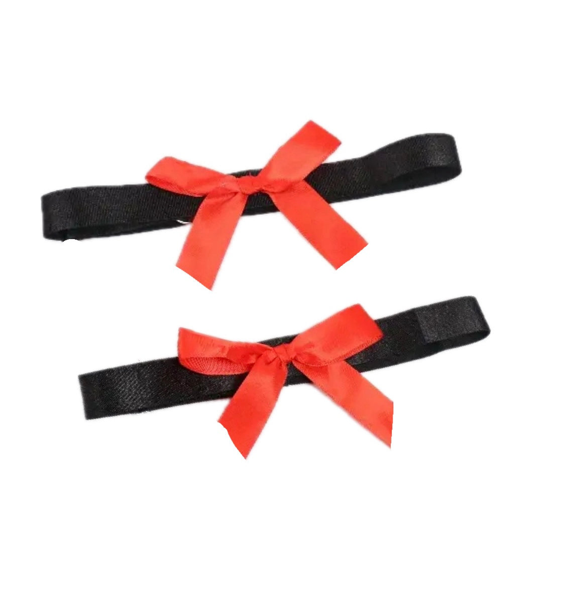 Cavigliera bracciale gamba nylon con fiocco, elastico, vari colori, accessorio abbigliamento dark gothic, colore