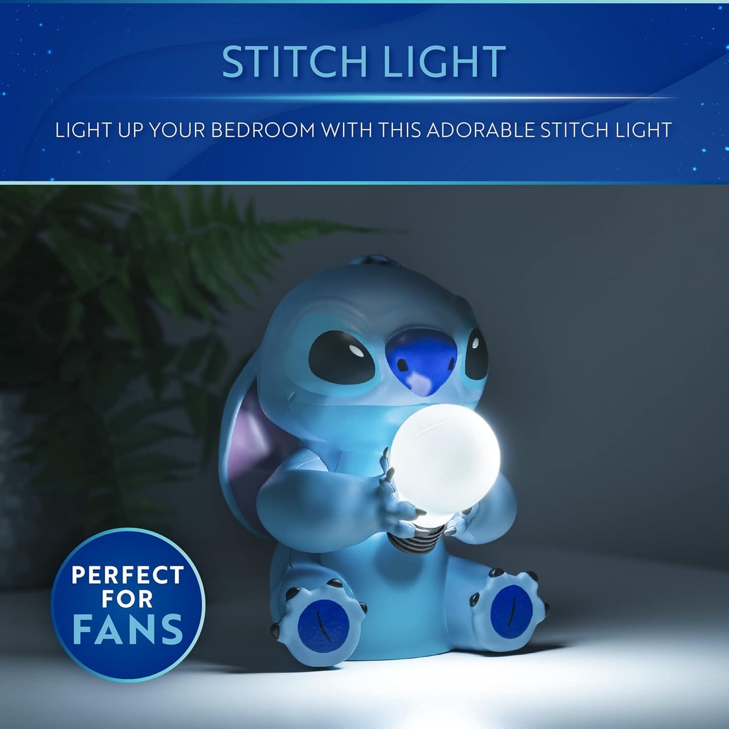 Lampada Stitch, Merchandise Ufficiale Lilo & Stitch, Lampada Collezionabile Disney, Decorazione Notturna per Tavolo da Letto