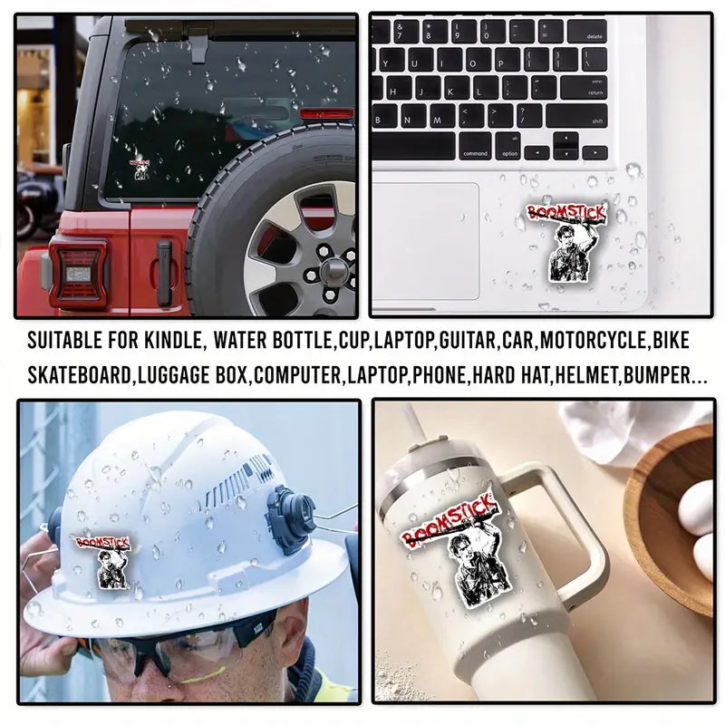 Adesivo Sticker Ash L'armata delle tenebre, Boomstick, horror film di Sam Raimi cult movie per auto, cover cellulare