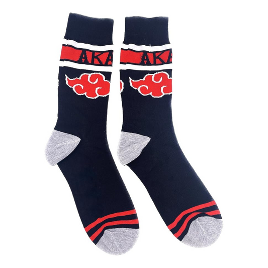 "Naruto" cartoon socks from the Akatsuki Alba organization, unisex ninja