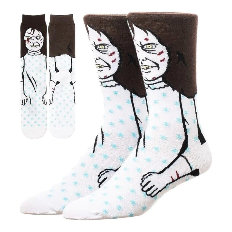 Unisex socks from the film "The Exorcist" character Regan, horror movie film