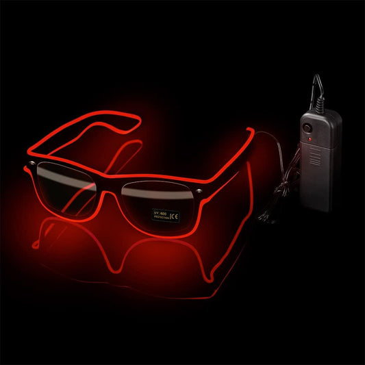 Copia del Occhiali led colorati per feste, festival, concerti luminosi con telecomando, scegli il colore