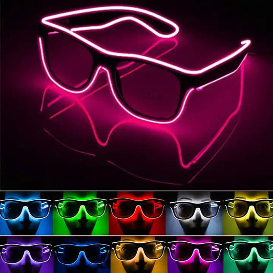 Copia del Occhiali led colorati per feste, festival, concerti luminosi con telecomando, scegli il colore