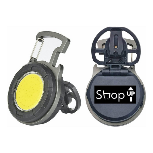 Torcia Led COB portatile con clip e calamita, apribottiglie, luce fredda, emergenza