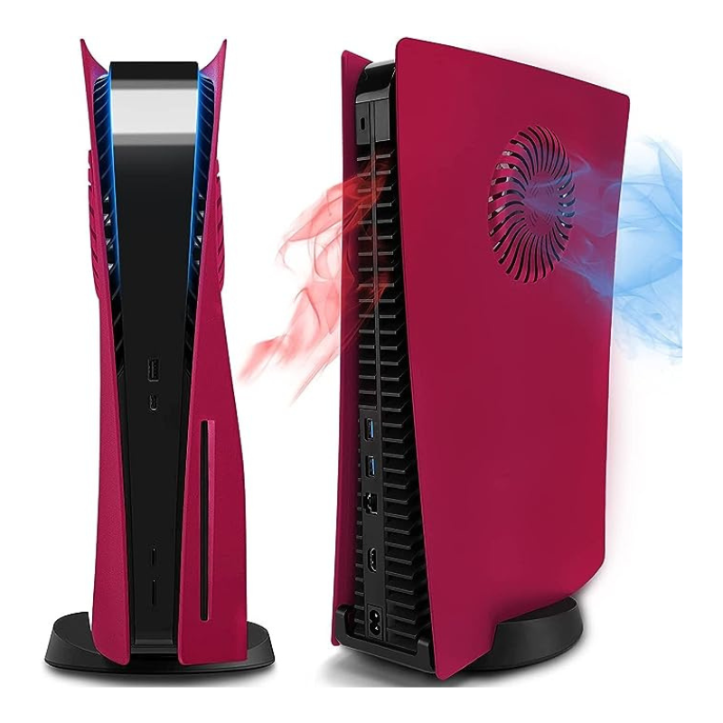 Skin placca PS5 Disc PlayStation 5 compatibile, per raffreddamento, Rosso cosmo red