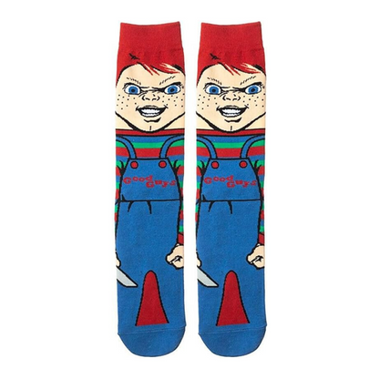 Unisex socks from the film "Killer's Doll" character Chucky, horror movie