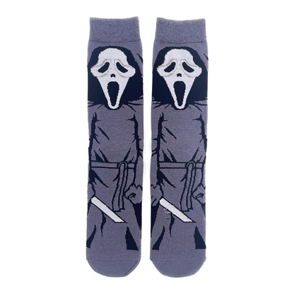 Calzini del film "Scream" personaggio Ghostface, horror movie film unisex
