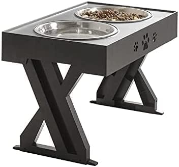 Steel bowls for dogs, with postural lift for the back, adjustable height