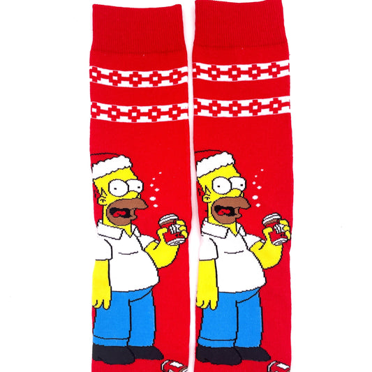 Calzini Homer versione natalizia, dei I Simpson cartone animato movie film unisex