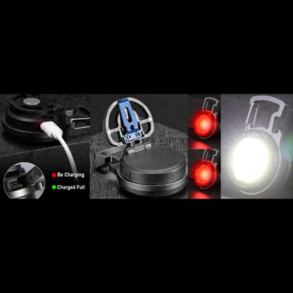 Torcia Led COB portatile con clip e calamita, apribottiglie, luce fredda, emergenza
