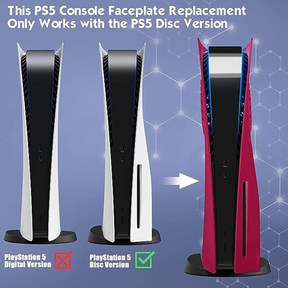 Skin placca PS5 Disc PlayStation 5 compatibile, per raffreddamento, Rosso cosmo red