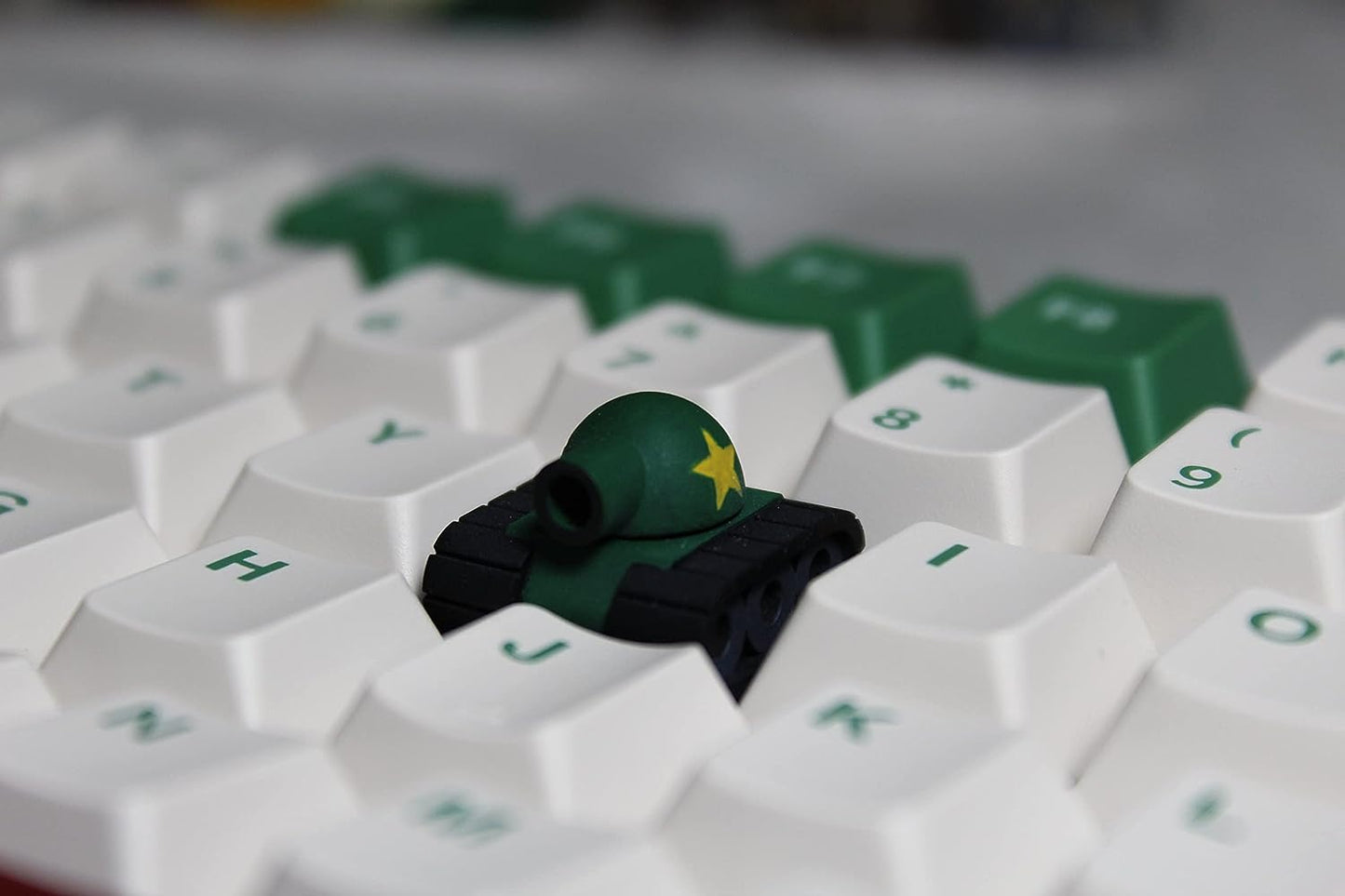 Handcrafted Resin Tank Key for MX Mechanical Keyboard, Custom Keyboard keycaps
