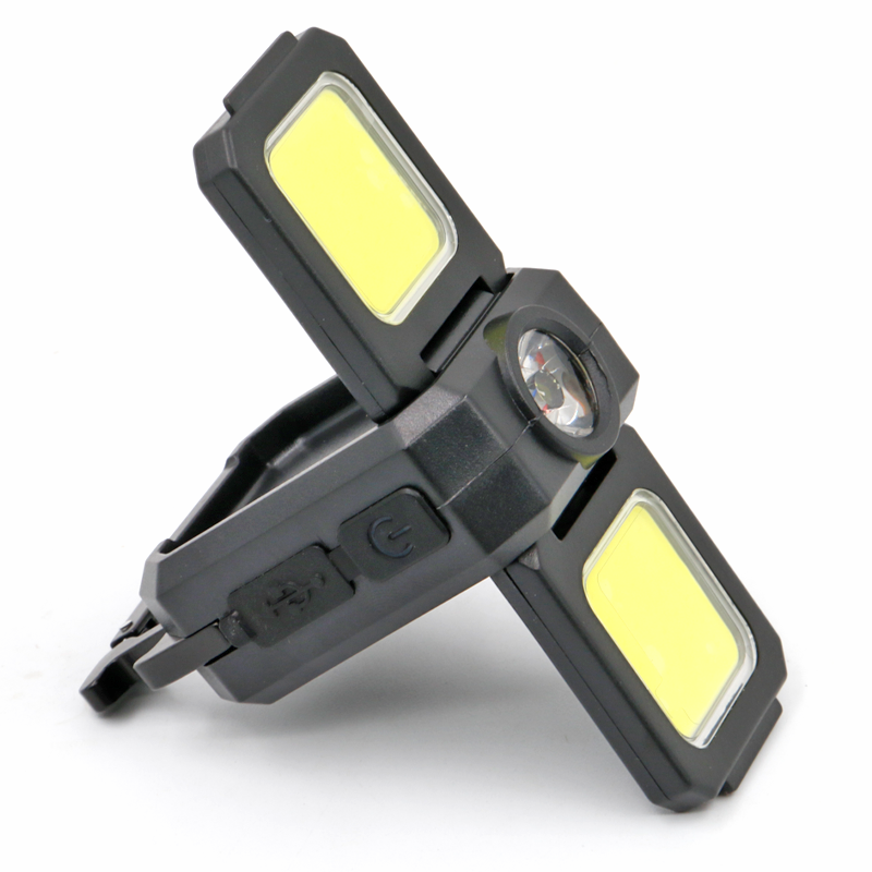 Torcia lampada led cob calamitato multiuso, triplo led portatile, pannelli apribili