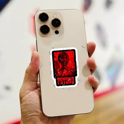 Adesivo Sticker Psycho di Alfred Hitchcock, anni 60, horror film cult movie per auto, cover cellulare