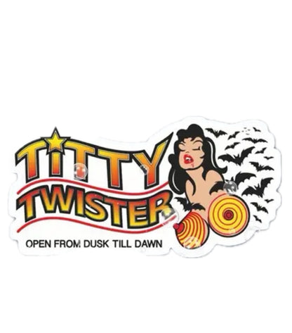 Adesivo sticker Titty Twister Dal Tramonto All'alba di Quentin Tarantino, horror film cult movie per auto, cover cellulare