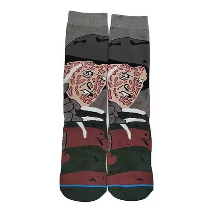 Unisex socks from the film "Nightmare" character Freddy Krueger, horror movie