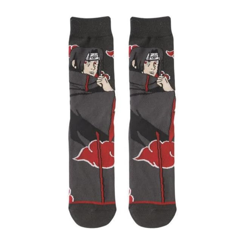 Socks from the cartoon "Naruto" character Itachi, unisex