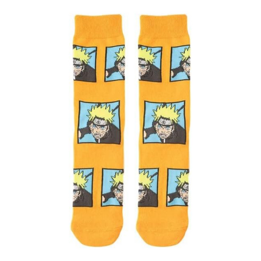 Calzini cartone animato "Naruto" personaggio Naruto, colore giallo, unisex