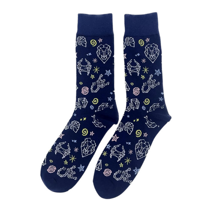 Socks dedicated to Space, with astronaut and the universe