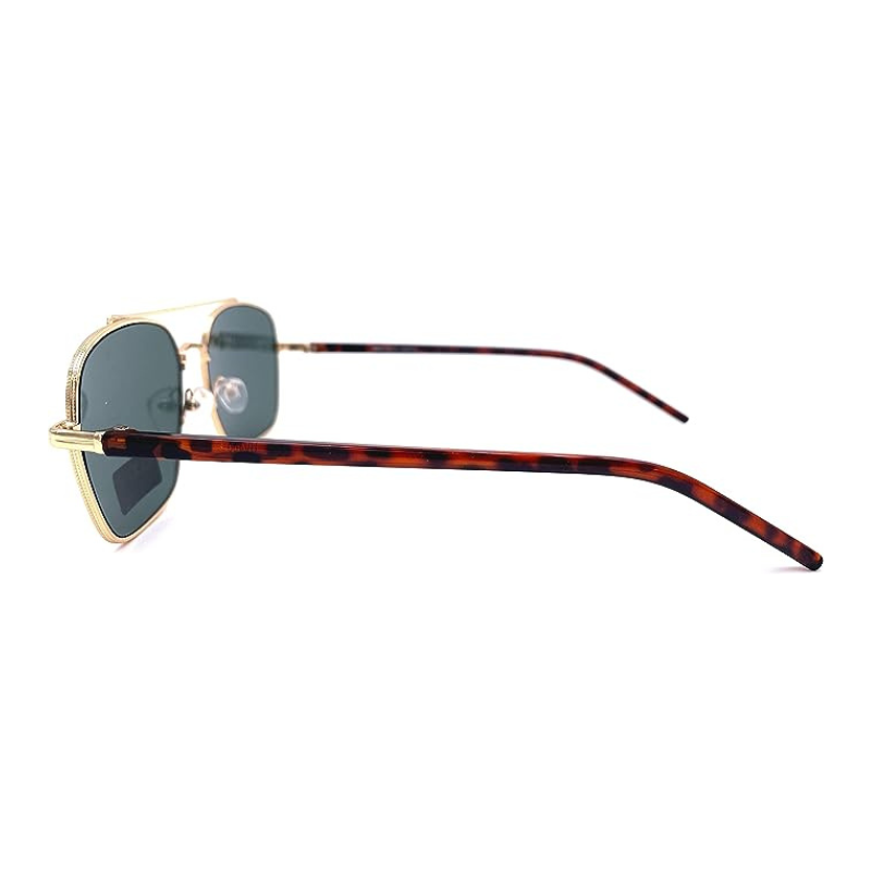 Hexagonal sunglasses with nose bridge, unisex polarized