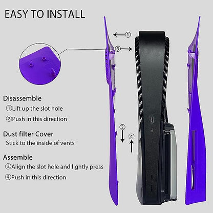 PS5 Plate Skin Disc PlayStation 5 compatible, for cooling, purple purple