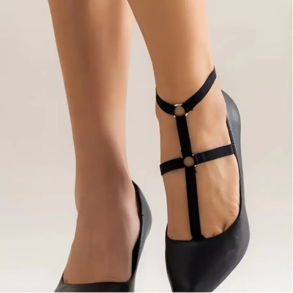 Accessorio piedi caviglia ornamento elastic foot harness, elastico cavigliera, dance foot thong con cavigliera