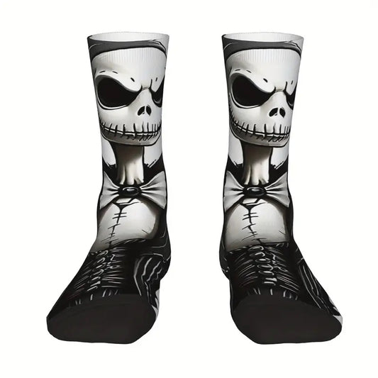 Calzini Jack Skeletron vestito da babbo natale Nightmare before christmas movie film unisex cartoon